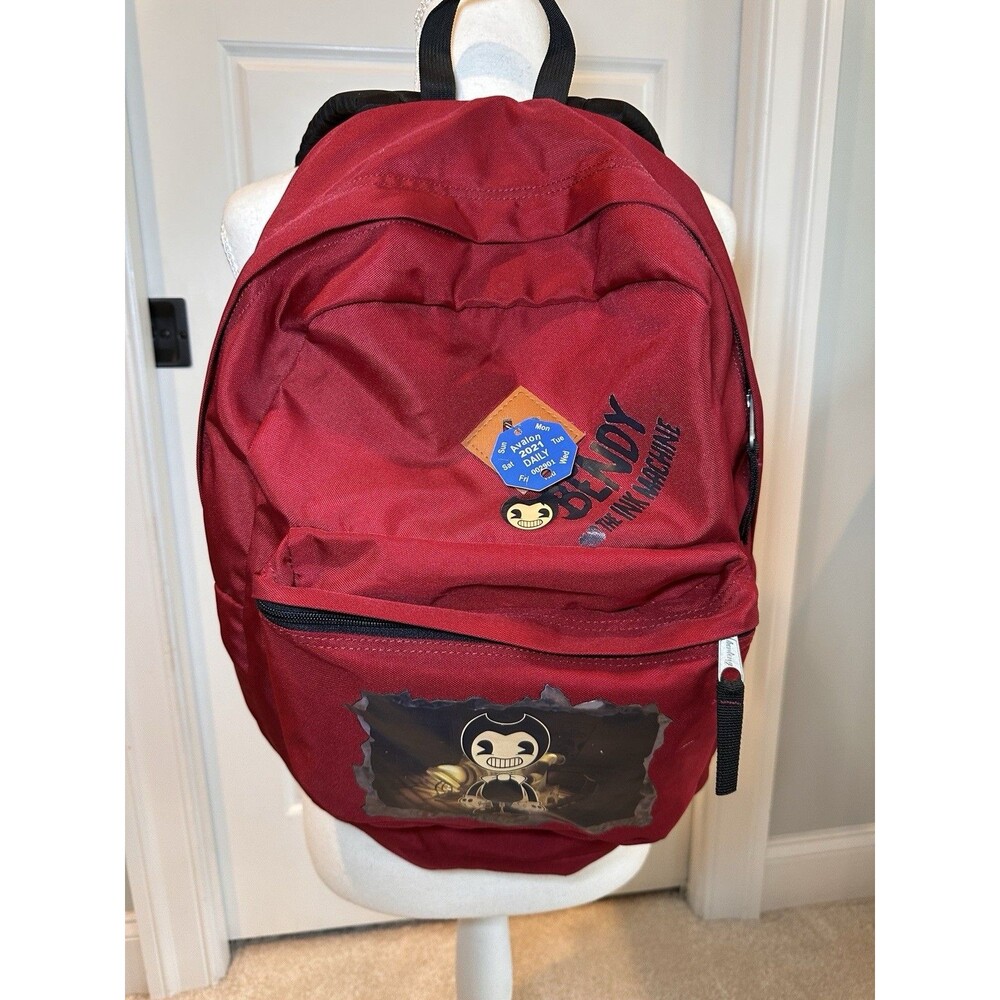 Hot Topic Bendy and The Ink Machine Red Graphic 15” Laptop Backpack